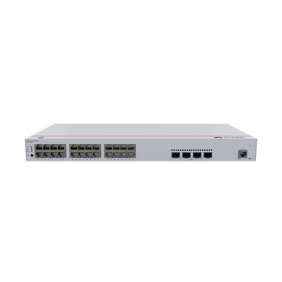 Switch de Distribución/Core Gigabit Administrable PoE Capa 3 / 24 puertos 10/100/1000 Mbps (PoE) / 4 Puertos 10GE SFP+ Uplink / ERPS / Rutas Estáticas / iStack / PoE Perpetuo / 400W / Administración Nube Gratis