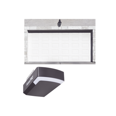 KIT COMPLETO Puerta D/ Garage 20x8 Pies / Cuadro Corto / Color blanco / Insulada / Incluye Motor FS1000APPRT / 1/2HP / Fuerte/Silencioso/Luz LED/Motor DC .