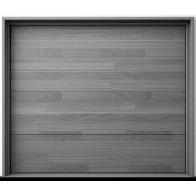 Puerta de Garage de Alta Calidad / Estilo Americano / Acabado Laminado PREMIUM / Color Gris / 16x8 Pies.
