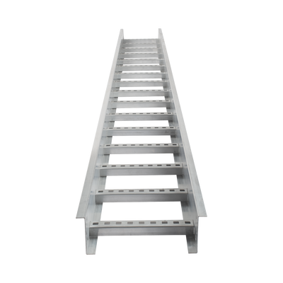 Escalera de Aluminio Portacables / Perfil Z / Peralte 3 1/4" /Paso 9" / Ancho 6" / 3.66 metros / Capacidad Máx. 137 Cables / Incluye Cople Union y Tornillería