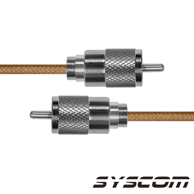 Cable Coaxial RG-142/U de 30 cm, con conectores UHF Macho a UHF Macho (PL-259).