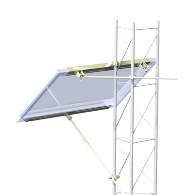 Montaje para Un Módulo Solar Pequeño para Instalación en Torre de tramo STZ35, STZ35G, STZ45 o STZ45G.