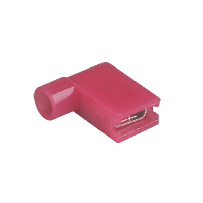 Terminal hembra aislada completa tipo L  / Baterías con terminal macho F1 / Para cables 22-16 AWG / Paquete de 25 piezas