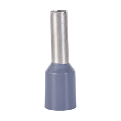 Conector Ferrule | 20AWG | Conductor Latón Estañado  | Aislamiento PVC Gris  | 25 Piezas por Bolsa