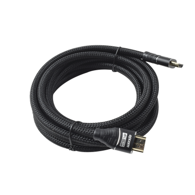 Cable HDMI Ultra-Resistente Redondo de 3m ( 9.8 ft ) Optimizado para Resolución 4K ULTRA HD 