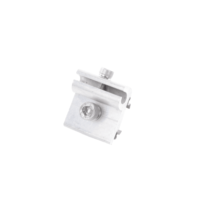 Conector para Conexión a Tierra Física de Montajes de Paneles Solares con Riel 5 y 8
