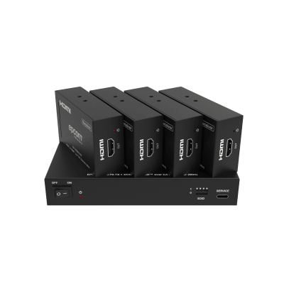 Splitter Extensor 1x4 | 4K@60Hz a 60m | 4K@30Hz a 70m | Cable Cat6 | EDID | HDCP 2.2 | Salida Loop