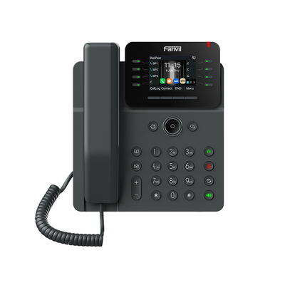 Teléfono IP Empresarial / 12 Líneas SIP / Pantalla Color 2.8" HD 320x240 / Audio HD G.722 y Opus / Conferencia 6 Vías / Bluetooth 5.4 / PoE 802.3af / Gigabit