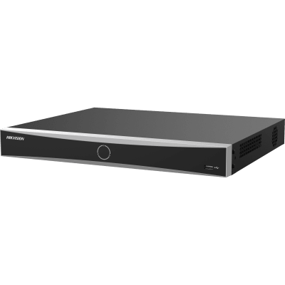 [Acusearch] NVR 12 Megapixel (4K) / 16 canales IP / AcuSense (Evita Falsas Alarmas) / Reconocimiento Facial / 2 Bahías de Disco Duro / HDMI en 4K / Sin Puertos PoE+ / Alarmas I/O