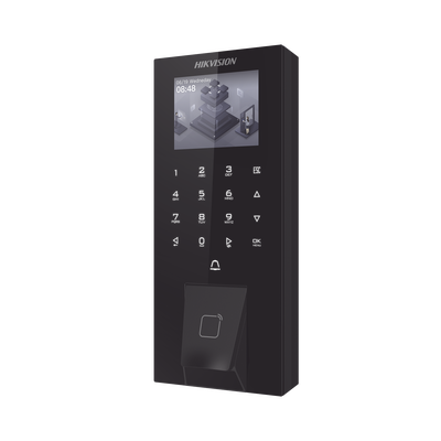 Biometrico IP65 WiFi PoE para Acceso y Asistencia / 5,000 Huellas y Tarjetas / Administración en la Nube con HikConnect Teams / Salida 12 Vcd para Chapa