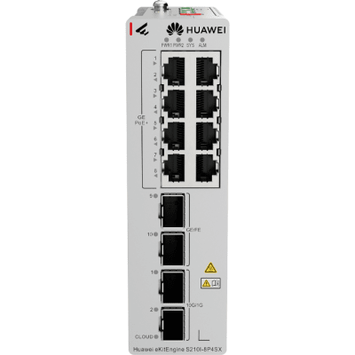 Switch Industrial eKit / 8 Puertos PoE+ Gigabit + 2 SFP + 2 SFP+ / Montaje en Riel DIN / Fuente Redundante 1+1 : 54 a 57 VCD / Libre de licenciamiento / Gestión gratuita desde la Nube / Presupuesto PoE 220 W