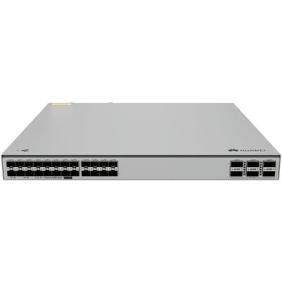 Switch 10GE Core / 24 Puertos 10GE SFP+ / 6 Puertos 100GE QSFP28 / Switching 1680 Gbps / Forwarding 1250 Mpps / iStack / Gestión Cloud / SME