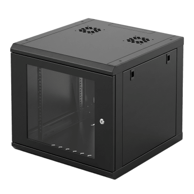 Gabinete de Pared con Puerta de Cristal Templado, 635mm de Profundidad, 6U Rack de 19 in, Acero Reforzado