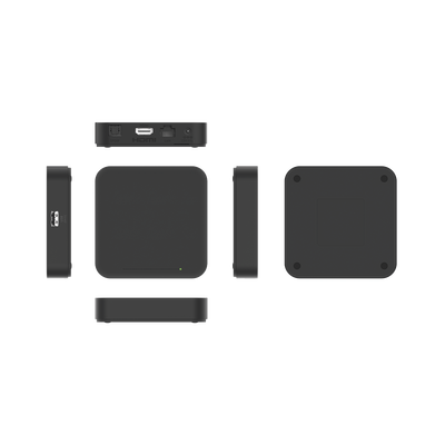 TV Box Android UHD, Compatible con Google TV , Conexión WiFi en 2.4 y 5 GHz, Puerto LAN RJ45, Puerto  HDMI.