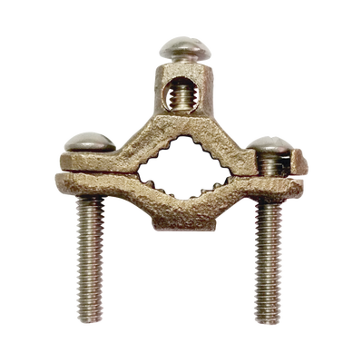 Conector Tubo a Cable / Bronce 100% / Tubo hasta 1 1/4 in / Cable 4 AWG / Aterrizaje Torres TZ / Sin Soldadura