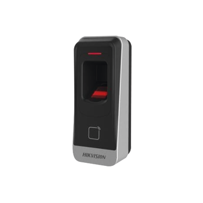Lector esclavo MIFARE IP65 / Huella Digital / Lector de Tarjetas de Proximidad MiFare / RS-485 / Interior y Exterior / Requiere Panel de Control de Acceso Serie DS-K26 y DS-K27