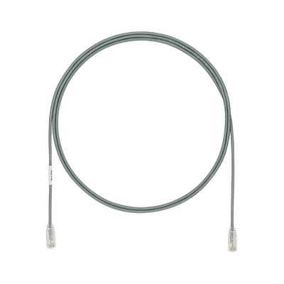 Cable de Parcheo TX6, UTP Cat6, Diámetro Reducido (28AWG), Color Gris, 0.91 Metros (3 Pies)