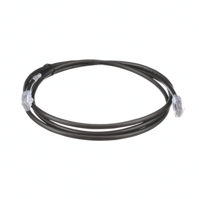 Cable de Parcheo UTP, Cat6A, 24 AWG, CM, Color Negro, 2.13 Metros (7 Pies)