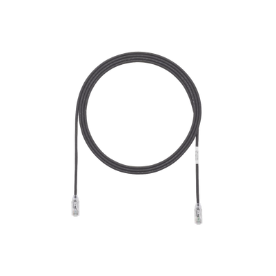 Cable de Parcheo TX6, UTP Cat6, Diámetro Reducido (28AWG), Color Negro, 0.91 Metros (3 Pies)