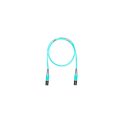 Jumper de Fibra Optica Multimodo 50/125 OM4, LC-LC Duplex, OFNR (Riser), Color Aqua, 3.05 Metros (10 Pies)