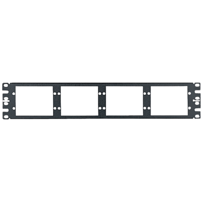 Patch Panel de Fibra Óptica, Para 8 Placas Acopladoras FAP o FMP, Color Negro, 2UR