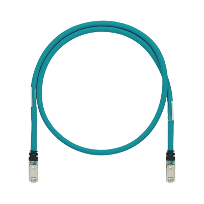 Patch Cord Cat5e de Grado Industrial 600V, Blindado SF/UTP, Calibre 24 AWG, Color Aqua, 20 Metros (65.62 Pies)