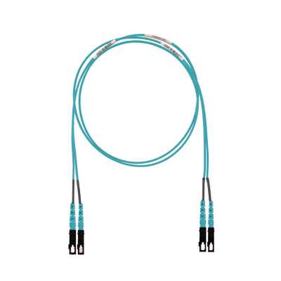 Jumper de Fibra Optica Multimodo 50/125 OM3, SC-SC Duplex, LSZH (Cero Halógenos), Color Aqua, 2 Metros (6.56 Pies)
