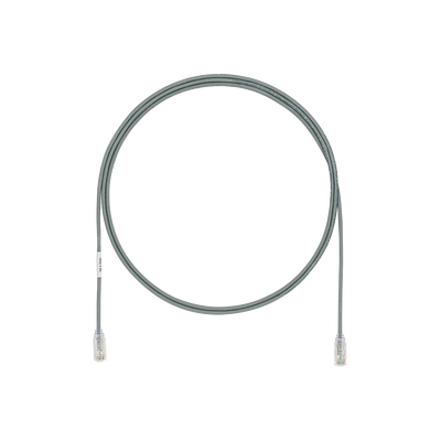 Cable de Parcheo UTP Cat6A, CM/LSZH, Diámetro Reducido (28AWG), Color Gris, 15.24 Metros (50 Pies)