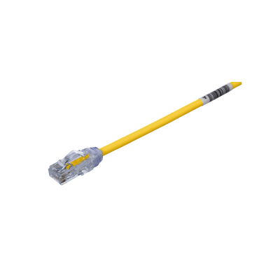 Cable de Parcheo UTP, Cat6A, 24 AWG, CM, Color Amarillo, 6.71 Metros (22 Pies)