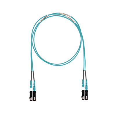 Jumper de Fibra Optica Multimodo 50/125 OM3, SC-SC Duplex, LSZH (Cero Halógenos), Color Aqua, 8 Metros (26.25 Pies)