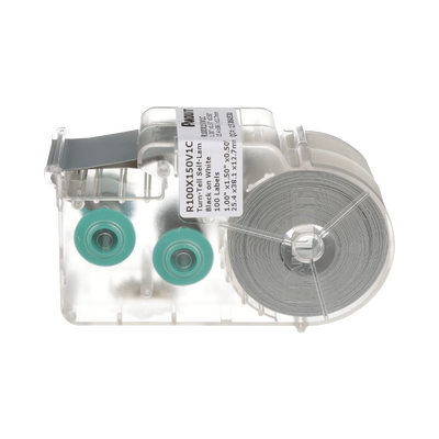 Casete de 100 Etiquetas Autolaminadas Turn-Tell, con Rotación para Mejor Visibilidad, para Cables de Redes de Cobre o Fibra Óptica, de 5.5 a 7.1 mm (0.22 a 0.28 pulgadas) de Diámetro