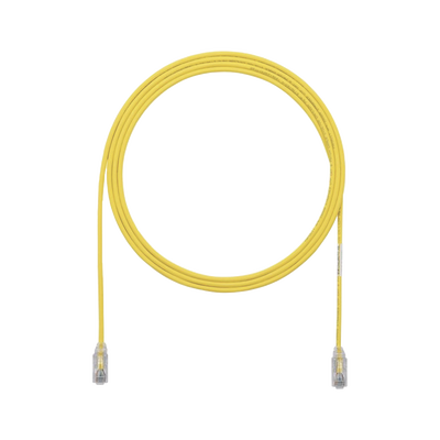 Cable de Parcheo UTP Cat6A, CM/LSZH, Diámetro Reducido (28AWG), Color Amarillo, 9.14 Metros (30 Pies)