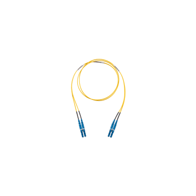 Jumper de Fibra Optica Monomodo 9/125 OS2, LC-LC Duplex, LSZH (Cero Halógenos), Color Amarillo, 1 Metro (3.28 Pies)