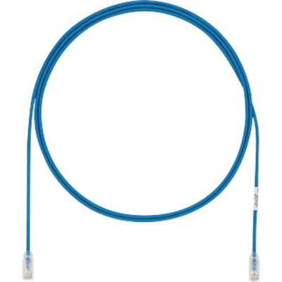 Cable de Parcheo UTP Cat6A, CM/LSZH, Diámetro Reducido (28AWG), Color Azul, 5 Metros (16.40 Pies).