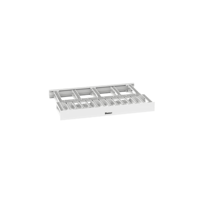 Organizador de Cables Horizontal NetManager de Alta Densidad, Doble (Frontal y Posterior), Para Rack de 19in, 1UR, Color Blanco