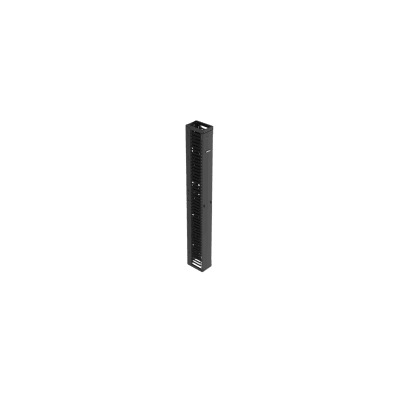 Organizador Vertical PatchRunner™, Sencillo (Solo Frontal), Para Rack Abierto de 45 Unidades, 8 in de Ancho, Color Negro