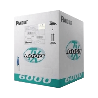 Bobina de Cable UTP 305 Metros (1000 Pies) de Cobre, TX6000™ PanNet, Reelex, Blanco, Categoría 6 Mejorado (23 AWG), PVC (CMR, Riser), de 4 Pares