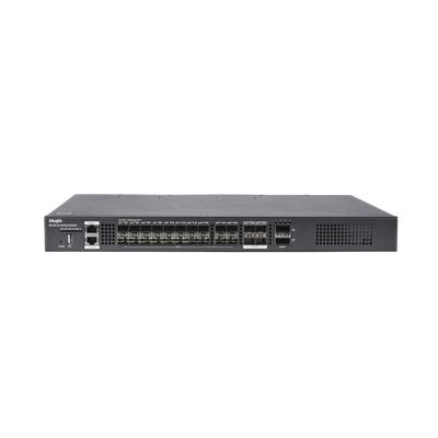 Switch distribución de fibra hasta 23 Tbps de Capacidad, 20 puertos SFP+ 10G, 4 Puertos SFP28 25G y 2 puertos QSFP+ 40G
