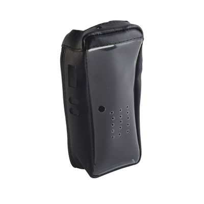 Funda de piel reforzada con visor frontal transparente, para radios NX-200, NX-300.