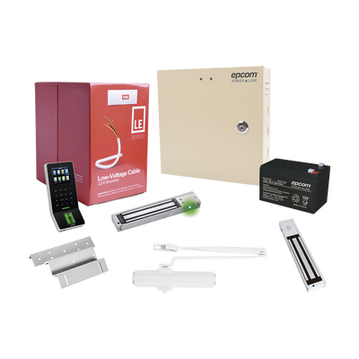 KIT D/ACCESO Y ASIST C/LECT BIOMETRICO INCLUYE  "Incluye bobina de cable Gratis"