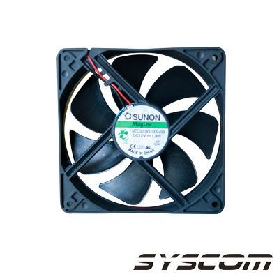 Ventilador 12 Vdc, 120 x 120 x 25 mm, 1,9 W.