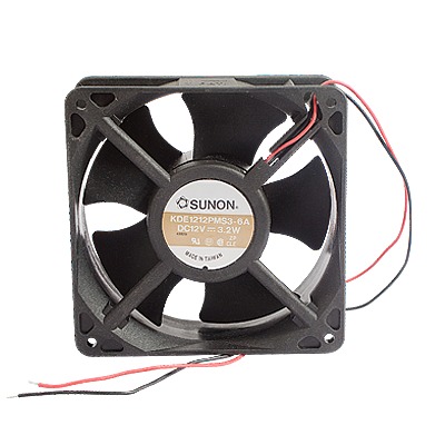 Ventilador de 12 V, KDE1212,  120 x 38.5 mm, 83 CFM.