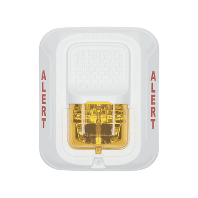 Lámpara Estroboscópica Color Blanco, para Notificación de Alerta, Montaje en Pared, Lente Estroboscópico Color Ámbar, Candelas Seleccionables