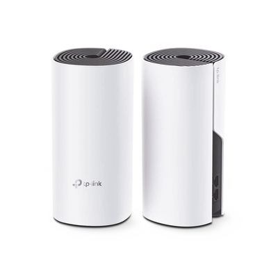 KIT 2 Routers Inalámbricos MESH Interior para Hogar / Doble Banda Wi-Fi 5 AC1200 Mbps / 2 Puerto Gigabit WAN/LAN / 2 Antenas Internas / Administración Mediante la App Deco (iOS, Android) 