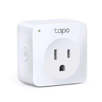 Mini tomacorriente inteligente Wi-Fi, 100 - 120V~, 50/60Hz, 15.0A, compatible con Amazon Alexa y Google Assistant, color blanco.