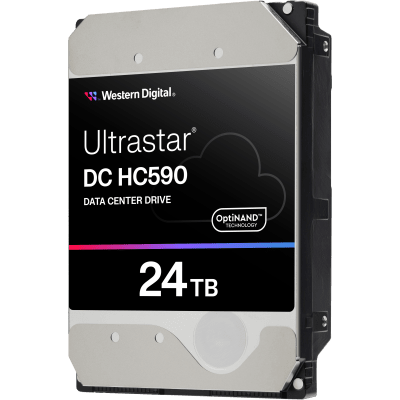Disco Duro Ultrastar Data Center HC590 / 24TB CMR / Plataforma 11 Discos / HelioSeal Helio / 7200 RPM / SATA 6Gb/s SAS 12Gb/s / ePMR OptiNAND / ArmorCache WCD-WCE / 5 Años Garantía