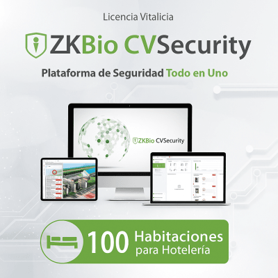 Licencia para ZKBioCVsecurity para modulo de hoteleria para 100 habitaciones