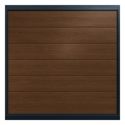 Puerta de Garage de Alta Calidad / Linea Central / Imitacion madera / oscura / 20x7 pies / AISLADA / Estilo Americana.