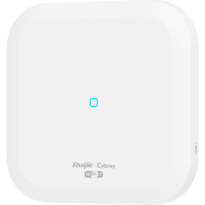 Punto de Acceso Indoor / Tri-Radio Wi-Fi 7 / 9.335 Gbps / 6 Flujos Espaciales / 2.4 GHz + 5 GHz + 6 GHz / 1 x 10G Ethernet SFP+ Combo / PoE+ y DC / Modos Fat-Fit-Cloud / Línea Cybrey