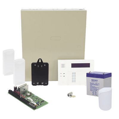 [VISTA48RFSFIRE] Panel de Alarma VISTA48LA Teclado Alfanumérico con Receptor Inalámbrico, Batería, Transformador, Sensor de Movimiento y 2 Contactos Magnéticos Inalámbricos SFire